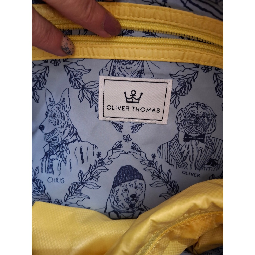 Oliver Thomas Yellow Kitchen Sink Quilted Tote Bag with Pouch - Picture 6 of 8